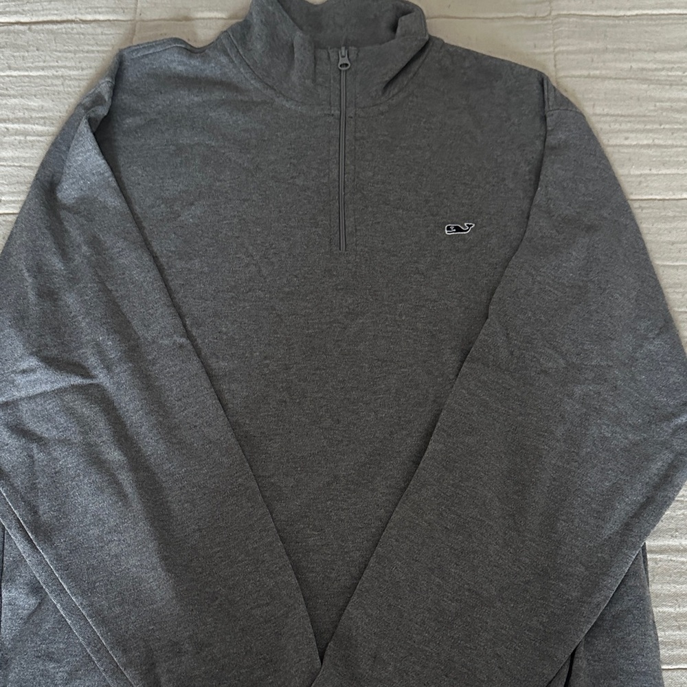 Vineyard Vines Men's Gray Half-Zip Sweater
